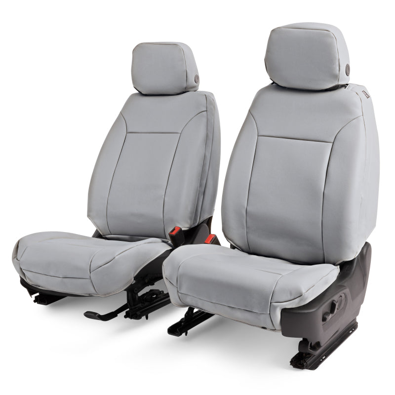 Covercraft 24-25 Ford F250-F550 Leatherette PrecisionFit Custom Front Row Seat Covers - Light Grey