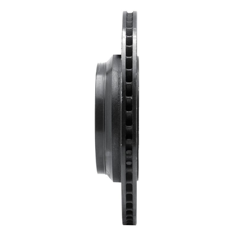 R1 07-17 Lexus LS460 Left Rear Drilled & Slotted Black Brake Rotor