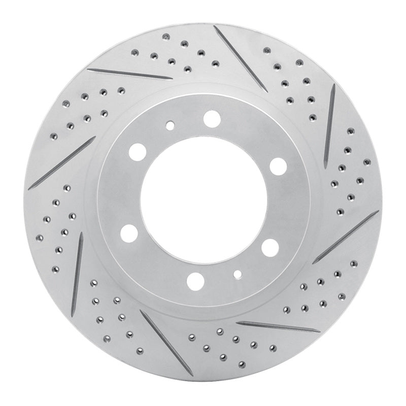 R1 03-23 Toyota 4Runner Front Right Drilled & Slotted Geo-Carbon Rotor