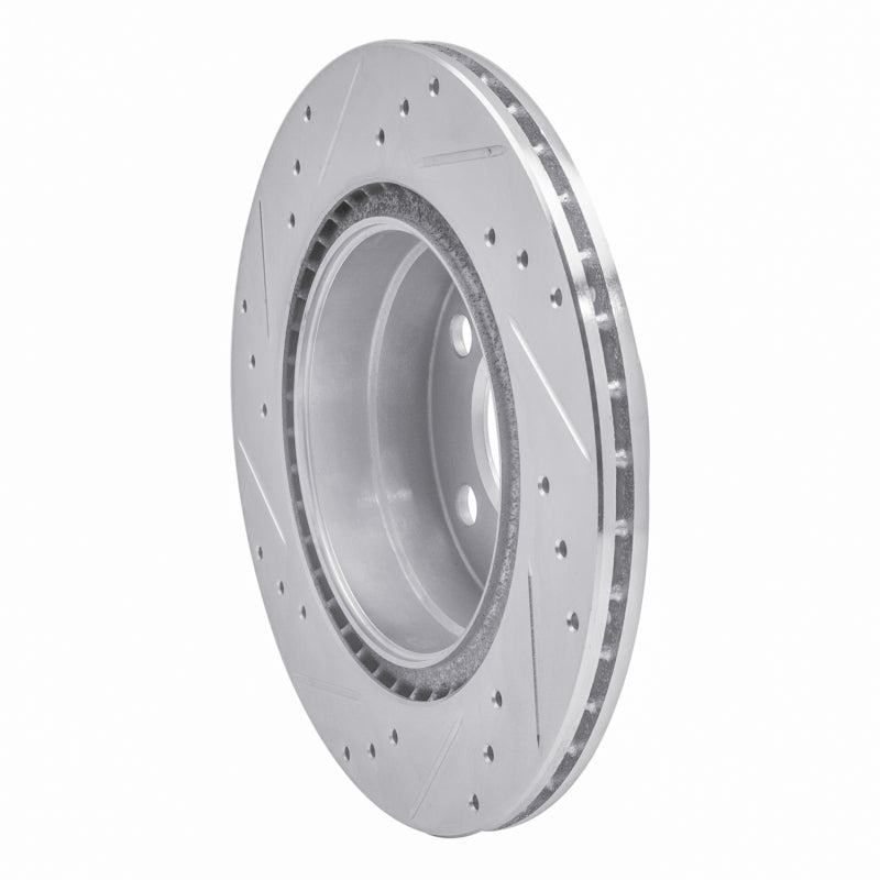 R1 06-21 BMW 230I Rear Right Drilled & Slotted Silver Brake Rotor