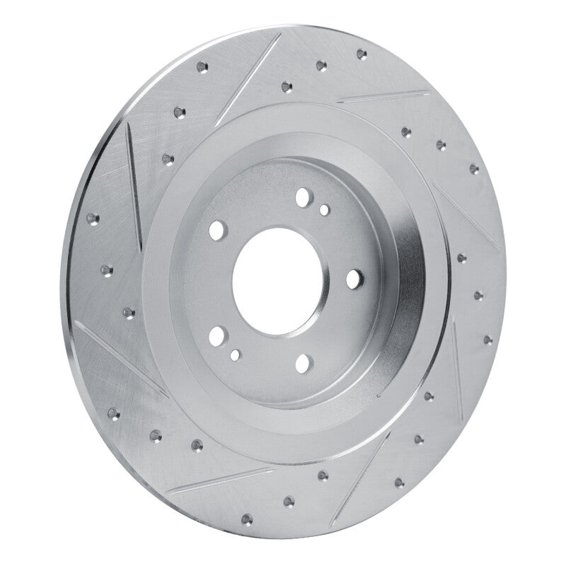 DFC 22-25 Hyundai Santa Fe Rear Right Drilled & Slotted Silver Brake Rotor