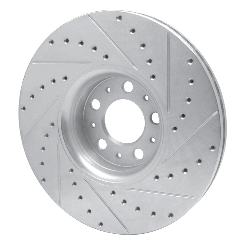 DFC 03-14 Volvo XC90 Front Left Drilled & Slotted Silver Brake Rotor