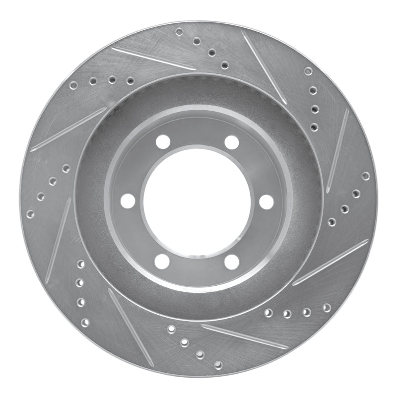 DFC 03-09 Lexus GX470 Front Left Drilled & Slotted Silver Brake Rotor