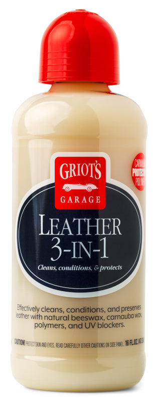 Griots Garage Leather 3-in-1 Cream - 16oz