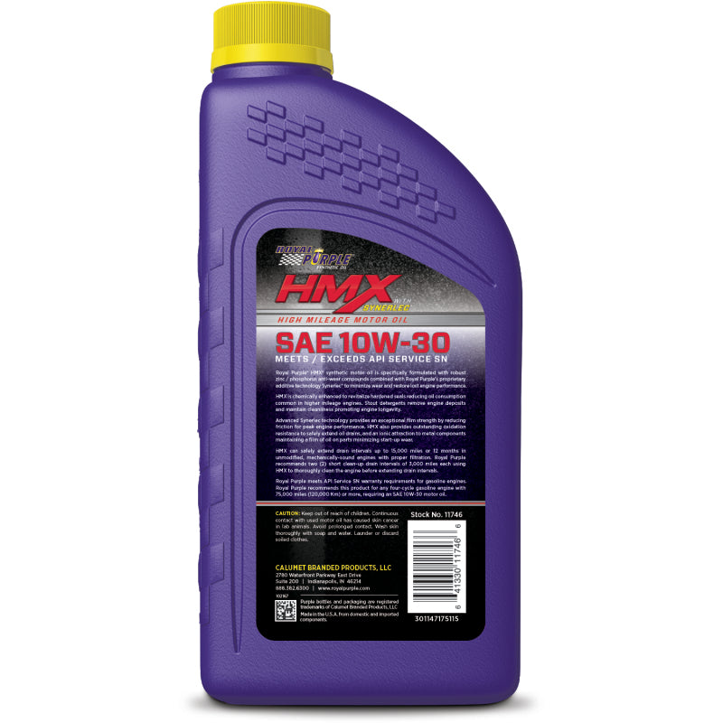 Royal Purple HMX Premium Synthetic High Mileage 10W30 Motor Oil - 1 Quart