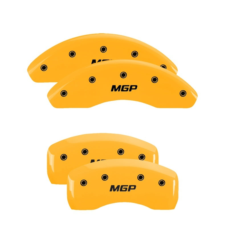 MGP 4 Caliper Covers Engraved Front & Rear MGP Yellow Finish Black Char 2000 Buick LeSabre