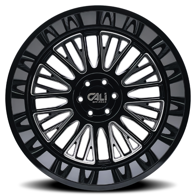 Cali Off-Road 9116 Vertex 26x14 / 6x139.7 BP / -76mm Offset / 106mm Hub Gloss Black Milled Wheel