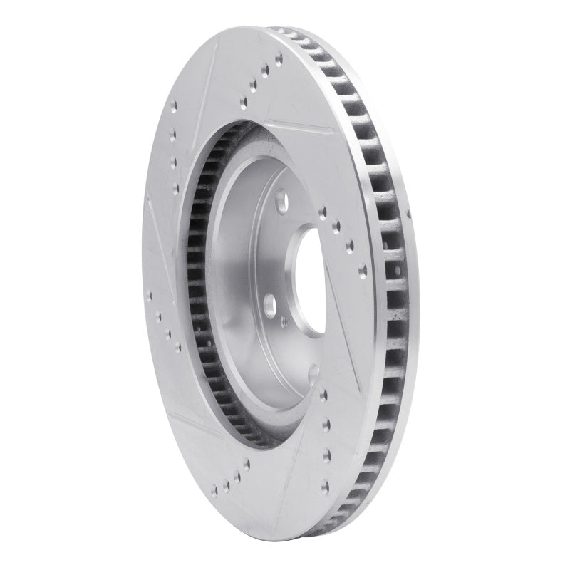R1 77-78 Buick Estate Wagon Front Right Drilled & Slotted Silver Brake Rotor