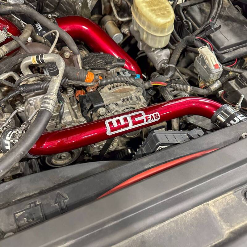 Wehrli 11-16 Chevrolet 6.6L LML Duramax Upper Coolant Pipe - WCFab Red