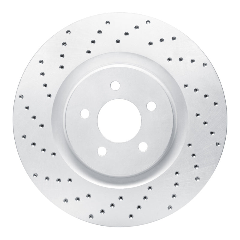 DFC 07-14 Ford Mustang Front Left Drilled Geoperformance Rotor