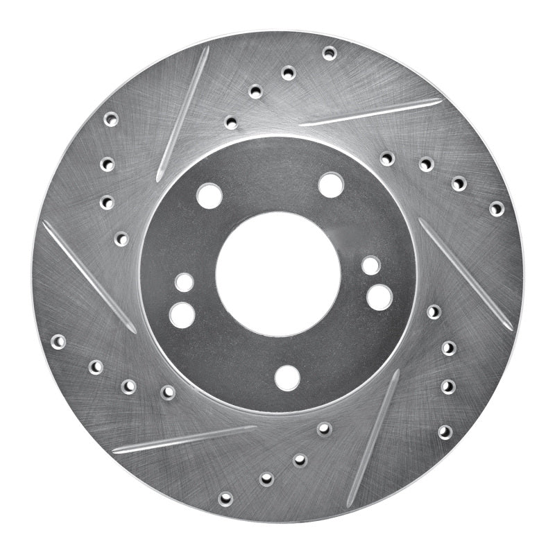 DFC 820090 Nissan 300ZX Front Left Drilled & Slotted Silver Brake Rotor