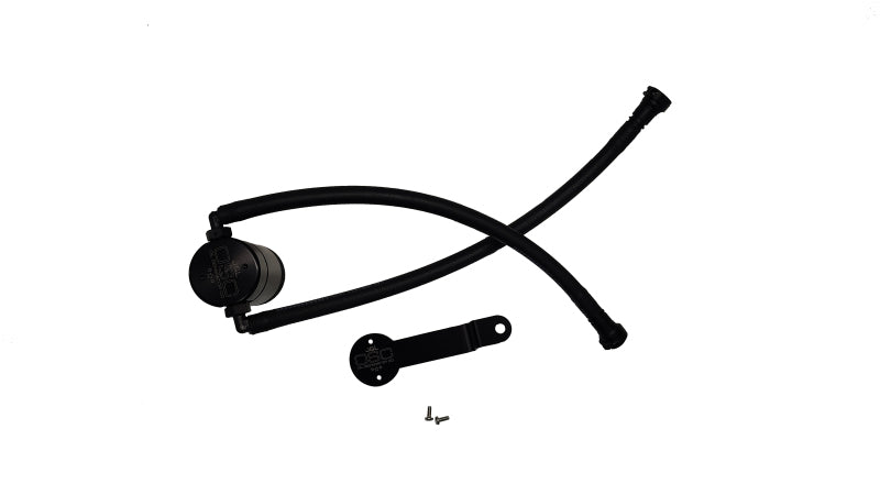 J&L 14-18 Chevy Silverado 1500 / 14-18 GMC Sierra 1500 4.3L V6 Oil Separator - Black Anodized