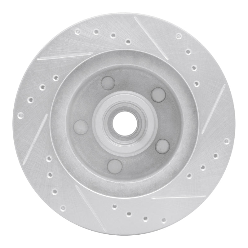 R1 73-73 Ford Country Squire Front Left Drilled & Slotted Silver Brake Rotor