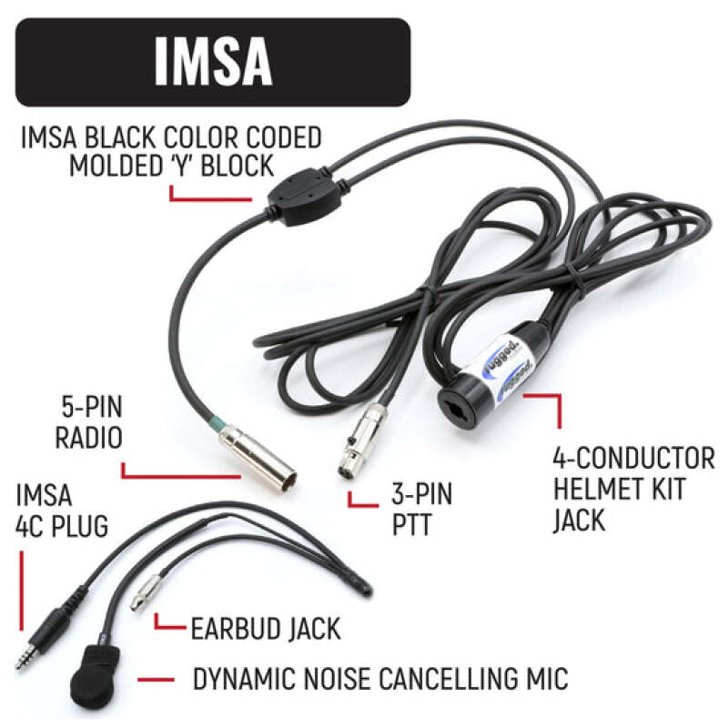 Rugged Radios IMSA Driver & Crew Chief Long Track Racing Kit w/ RDH16 Radios