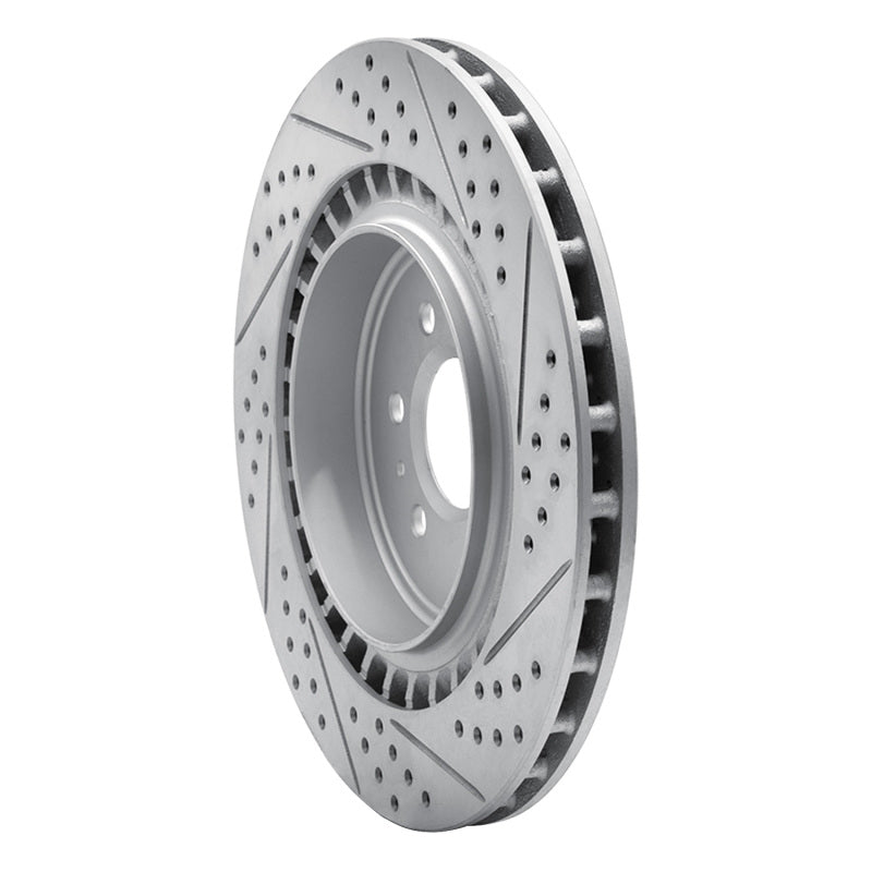 R1 04-11 Cadillac Cts Rear Left Drilled & Slotted Geo-Carbon Rotor