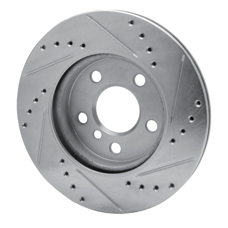 R1 14-24 Mini Cooper (Excl Clubman) Front Left Drilled & Slotted Silver Brake Rotor