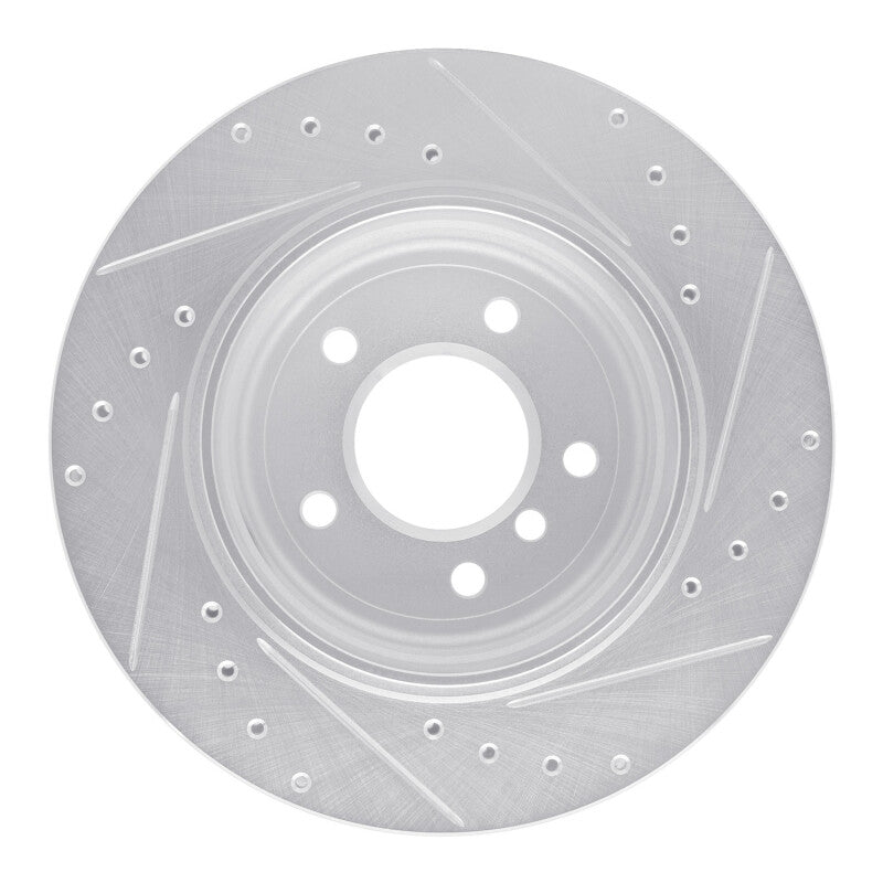 DFC 01-06 BMW 330Ci Rear Left Drilled & Slotted Silver Brake Rotor