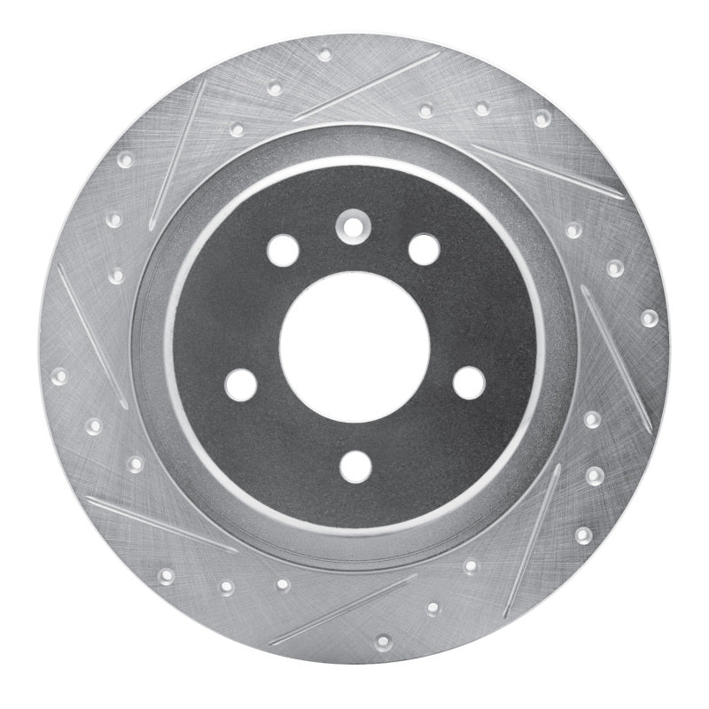 R1 16-18 Buick Envision Rear Left Drilled & Slotted Silver Brake Rotor
