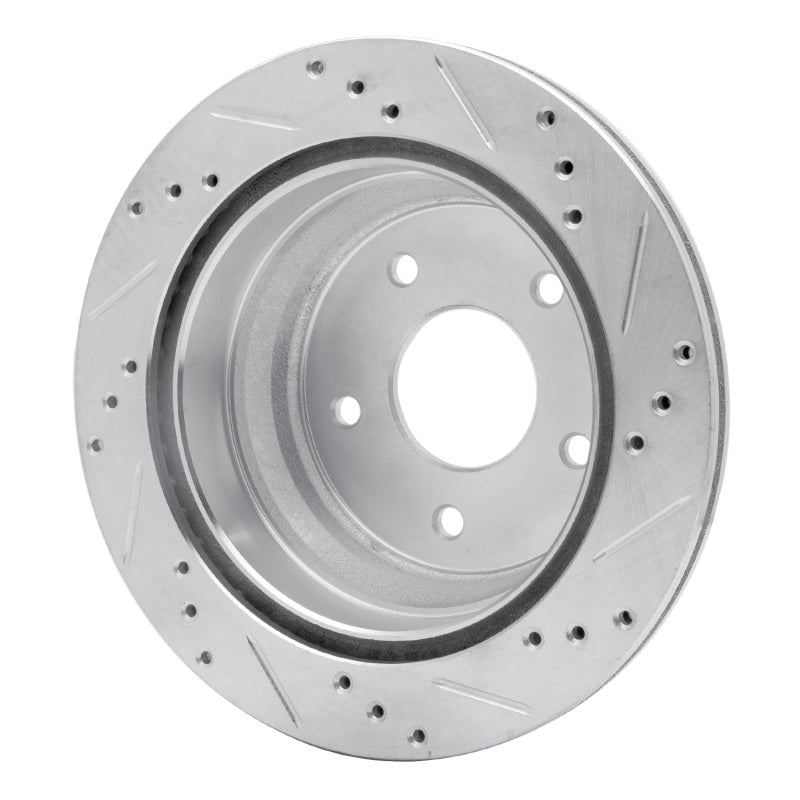 DFC 97-05 Chevrolet S10 Rear Left Drilled & Slotted Silver Brake Rotor