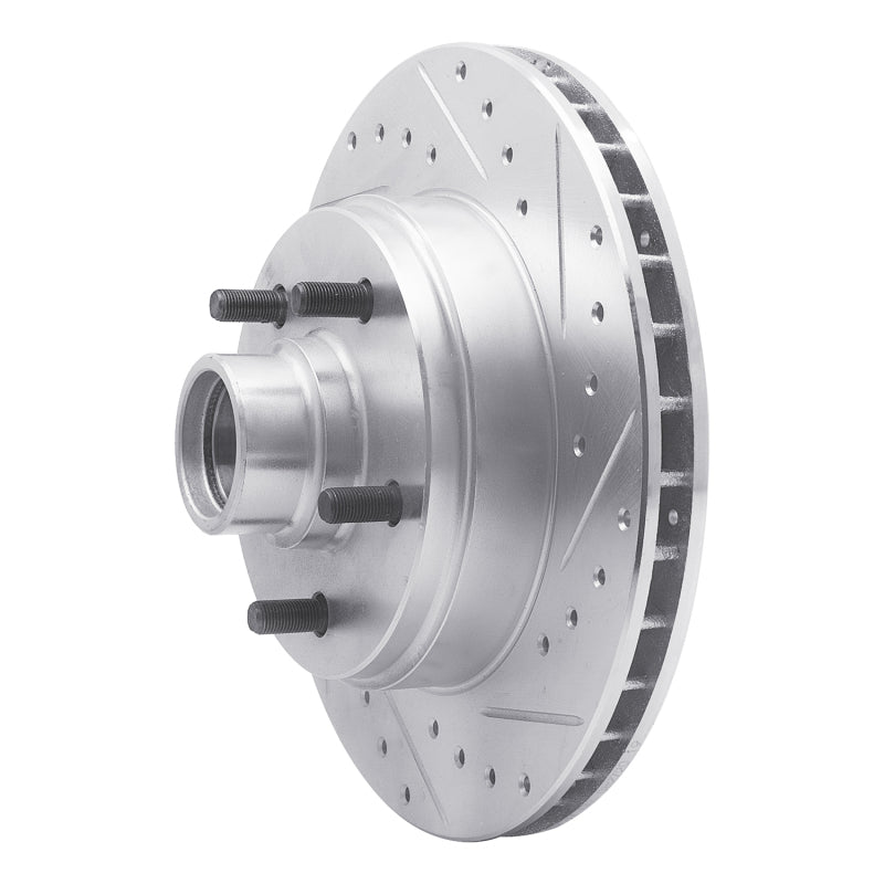 R1 77-95 Buick Electra Front Right Drilled & Slotted Silver Brake Rotor