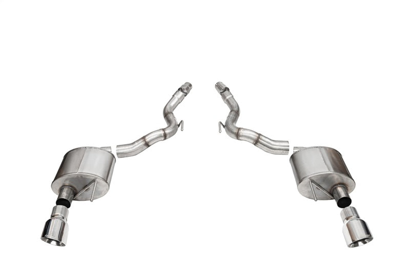 Corsa 2024-2025 Ford Mustang GT Sport Axle-Back Dual Rear Exit with 4.5in Polished Pro-Series Tips