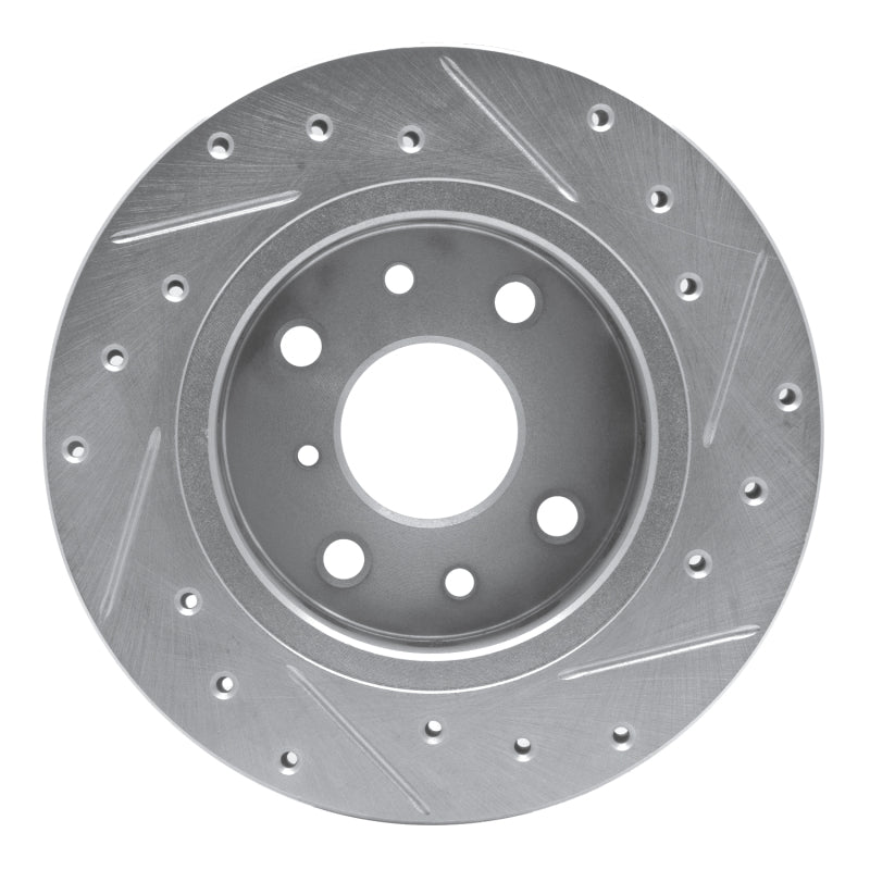 R1 94-00 Kia SPECTRA Front Left Drilled & Slotted Silver Brake Rotor