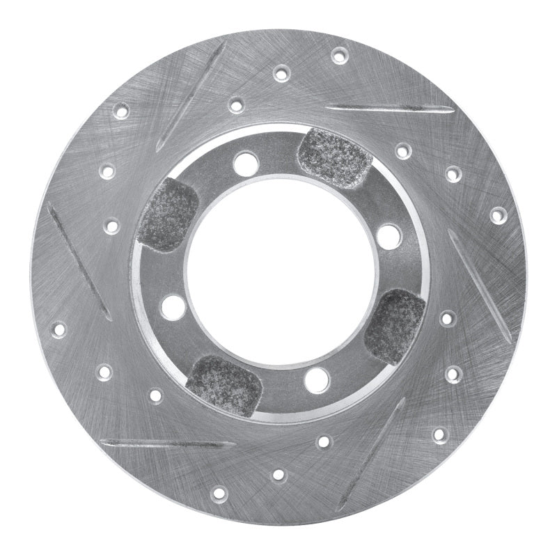 R1 91-92 Dodge COLT Front Left Drilled & Slotted Silver Brake Rotor