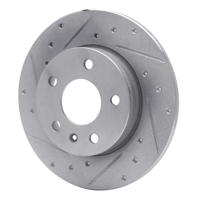 R1 02-08 Chevrolet Meriva (Mexico) Rear Left Drilled & Slotted Silver Brake Rotor