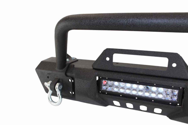Fishbone Offroad 07-18 Jeep Wrangler JK Frnt Stubby Winch Bumper W/Tube Guard - Blk Txtrd Powdercoat