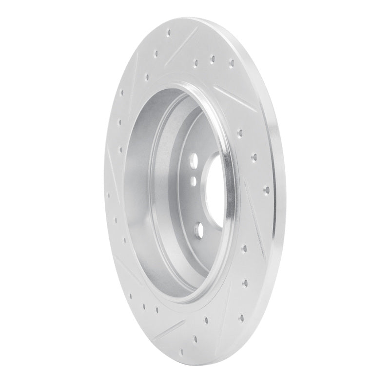 R1 03-06 Mercedes-Benz S350 Rear Right Drilled & Slotted Silver Brake Rotor