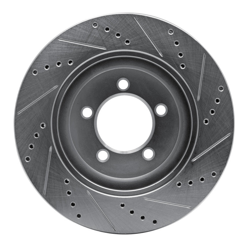 DFC 06-10 Ford Explorer Sport Trac Front Left Drilled & Slotted Silver Brake Rotor