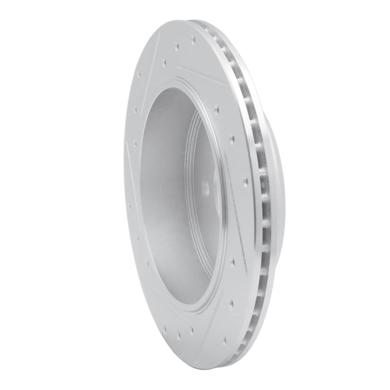 R1 10-11 Ford Ranger (USA/Canada) Rear Right Drilled & Slotted Silver Brake Rotor