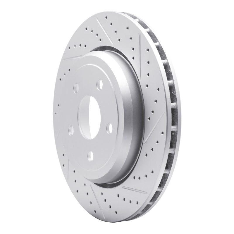 R1 12-25 Dodge Durango Rear Right Drilled & Slotted Geo-Carbon Rotor