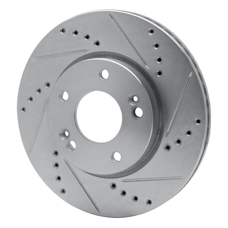 DFC 11-25 Hyundai Veloster Front Right Drilled & Slotted Silver Brake Rotor