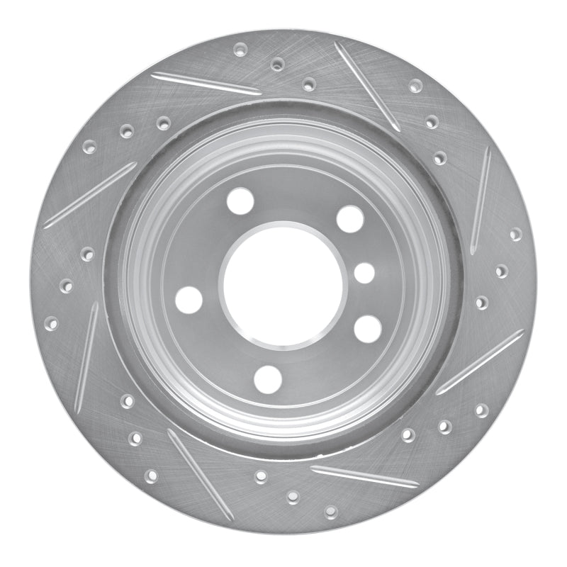 R1 06-20 BMW 430I Gran Coupe Rear Left Drilled & Slotted Silver Brake Rotor