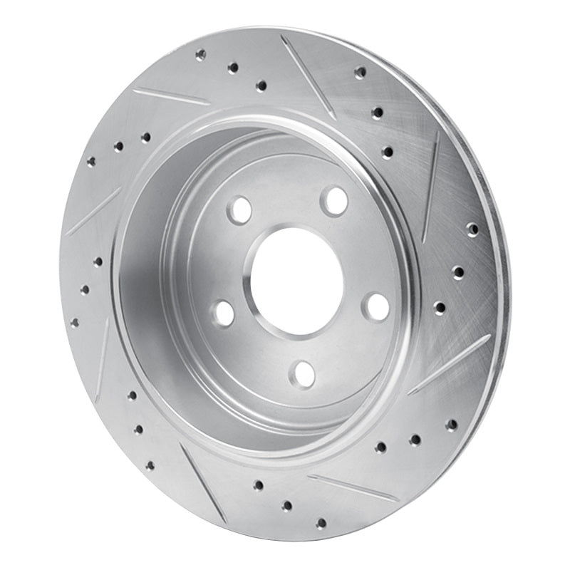 DFC 11-25 Dodge Durango Rear Left Drilled & Slotted Silver Brake Rotor