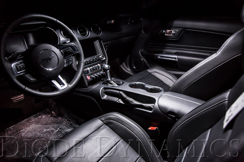 Diode Dynamics 18-19 Mustang Stage 2 Mustang Interior LED Light Kit - Cool - White