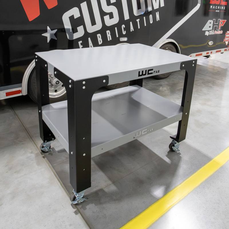 Wehrli Modular Steel Work Bench Top/Shelf Kit - 32in x 48in x .120in Thick (Stainless Steel & Grey)