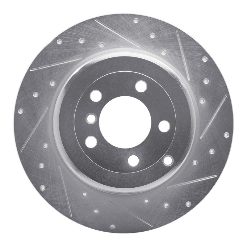 DFC 03-05 Land Rover Range Rover Rear Right Drilled & Slotted Silver Brake Rotor