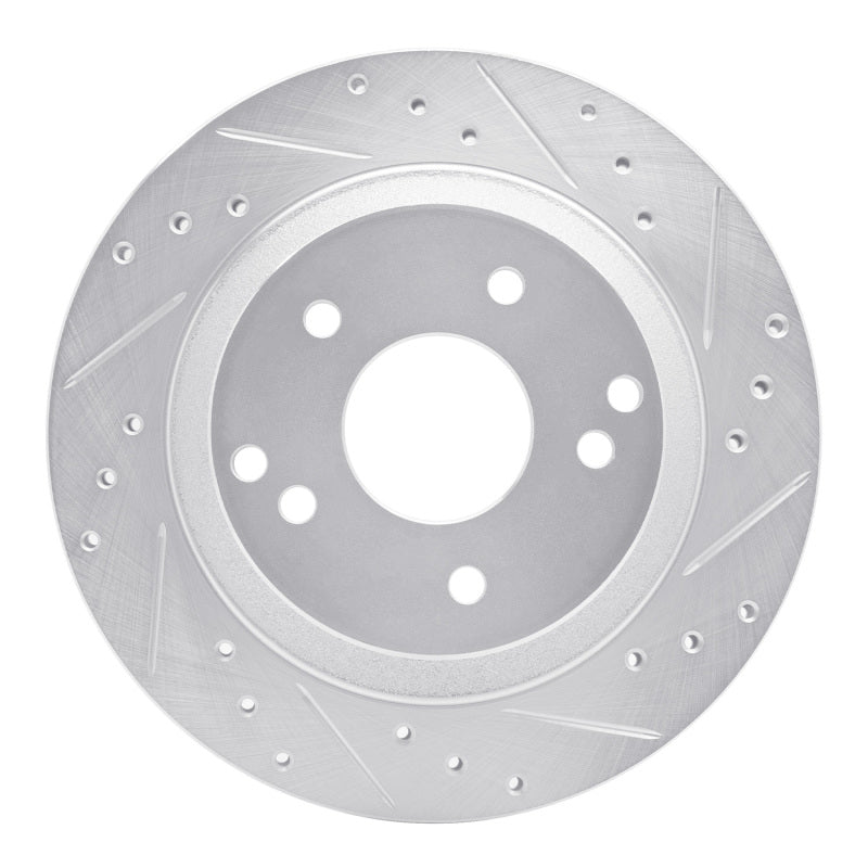 DFC 88-96 Chevrolet Corvette Rear Right Drilled & Slotted Silver Brake Rotor