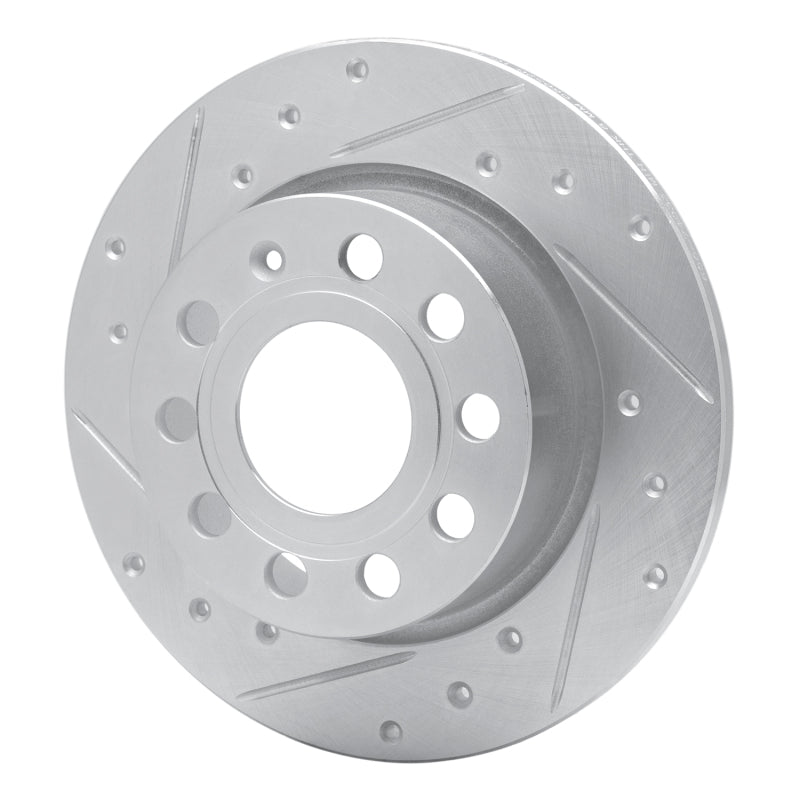 DFC 10-19 Audi A3 Rear Left Drilled & Slotted Silver Brake Rotor