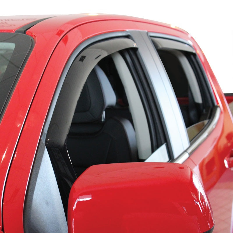 Westin 2015-2018 Chevrolet/GMC Colorado/Canyon Crew Cab In-Channel Wind Deflector 4pc - Smoke
