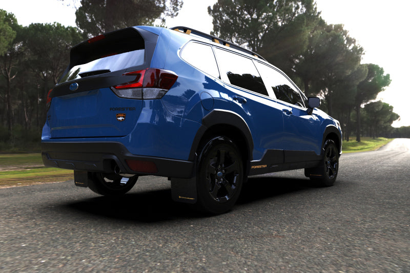 Rally Armor 22-24 Subaru Forester & Wilderness Black UR Mud Flap w/Grey Logo