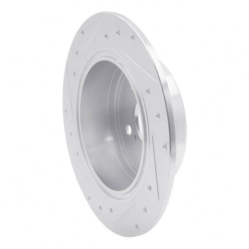 R1 95-99 Toyota Avalon Rear Right Drilled & Slotted Silver Brake Rotor