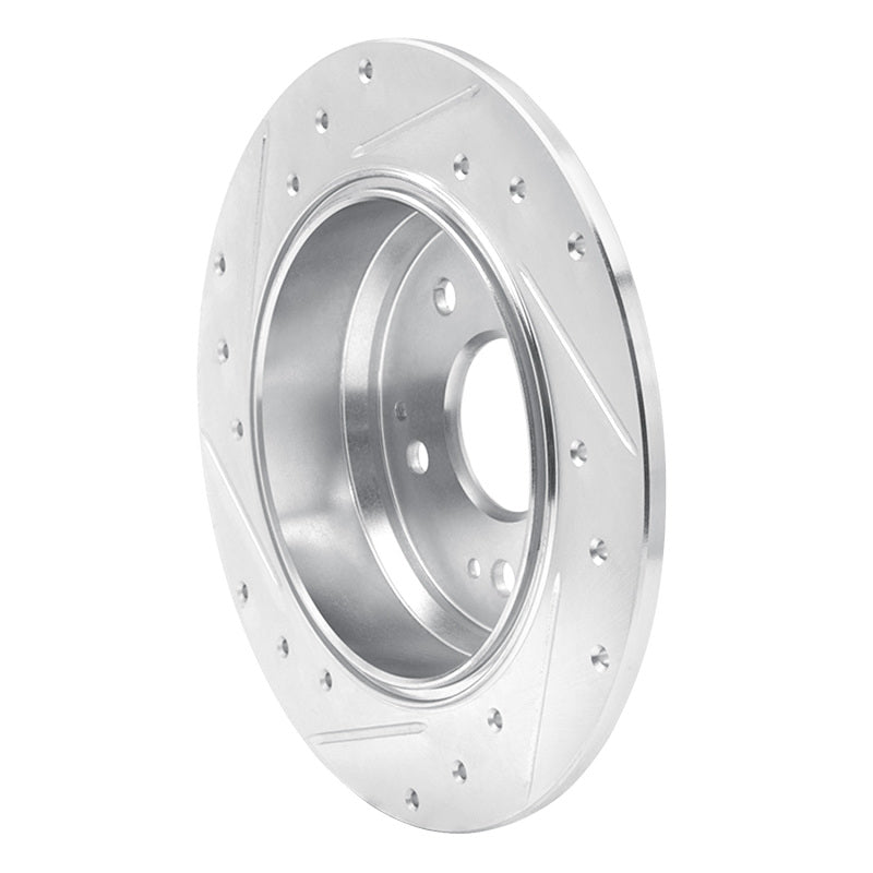 R1 99-11 Acura TL Rear Right Drilled & Slotted Silver Brake Rotor