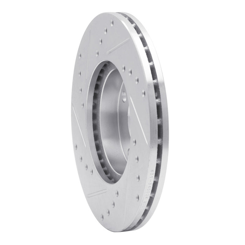 R1 1990-2003 Ford Escort Front Right Drilled & Slotted Silver Brake Rotor