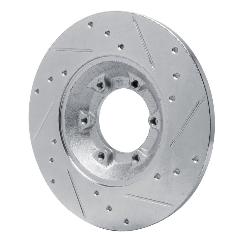 R1 78-83 Chevrolet Luv Front Left Drilled & Slotted Silver Brake Rotor