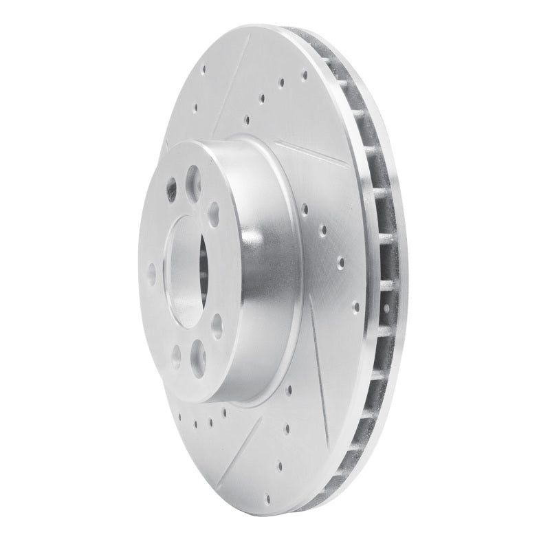 R1 98-02 Ford Crown Victoria Front Left Drilled & Slotted Silver Brake Rotor