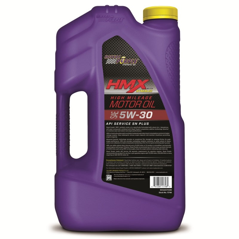 Royal Purple HMX Premium Synthetic High Mileage 5W30 Motor Oil - 5 Quart