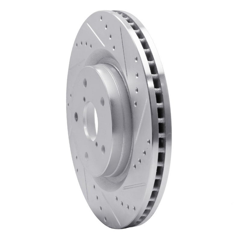 R1 19-24 Subaru Forester Front Right Drilled & Slotted Silver Brake Rotor
